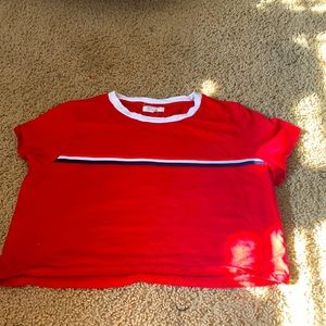 Red crop top